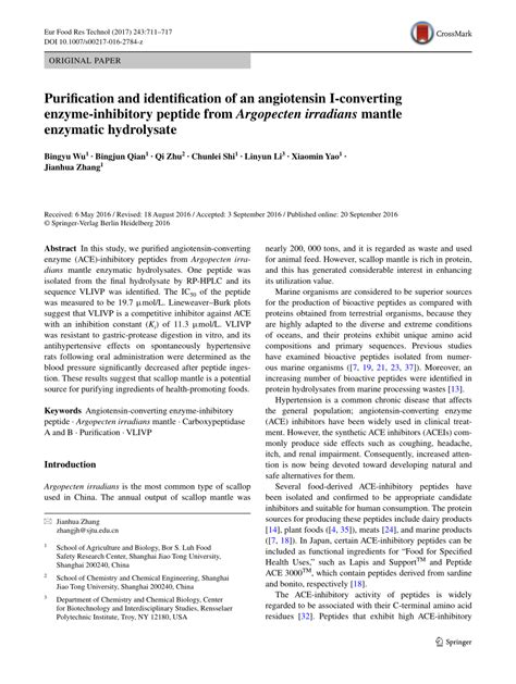 vkwap|Purification and identification of an angiotensin I  .